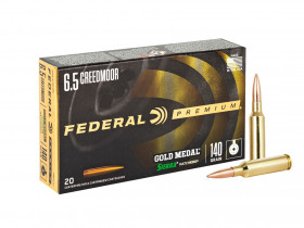 6,5 Creedmoor Federal Premium Gold Medal Sierra MatchKing HP140gr/9,07g (GM65CRD1)
