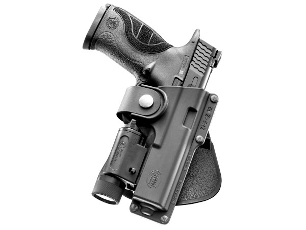 EM17, puzdro s pádlom pre Glock 17 s taktickým svetlom
